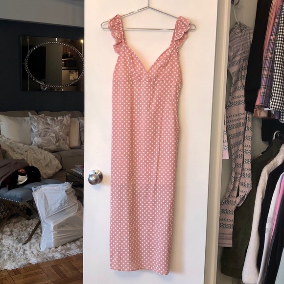 English Factory pink polka dot slip dress - Picture 7 of 9